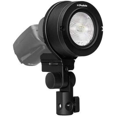 Black Profoto studio light on a white background