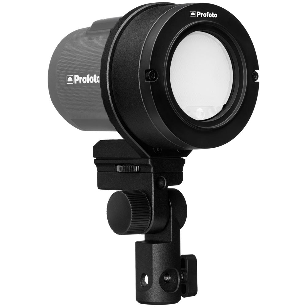 Black Profoto light with white interior on a white background