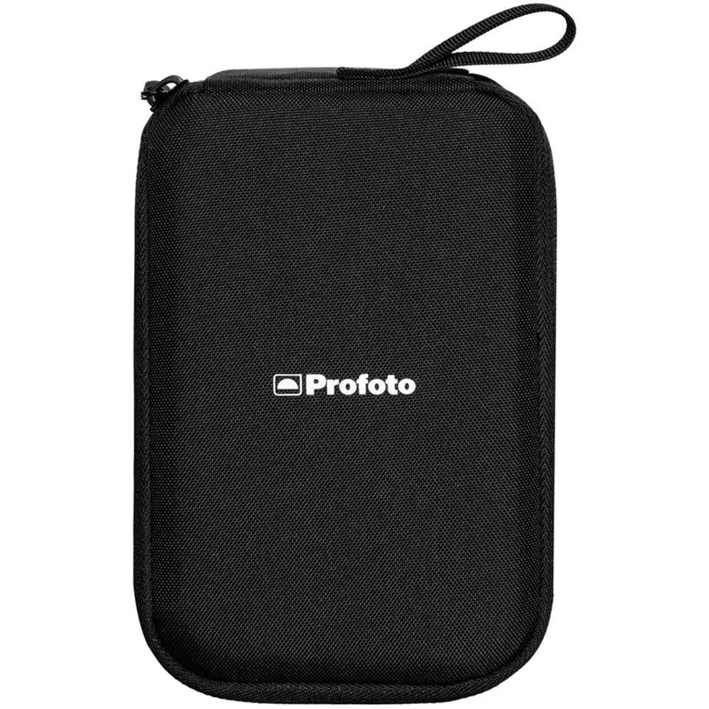 Black carrying case with Profoto logo on a white background