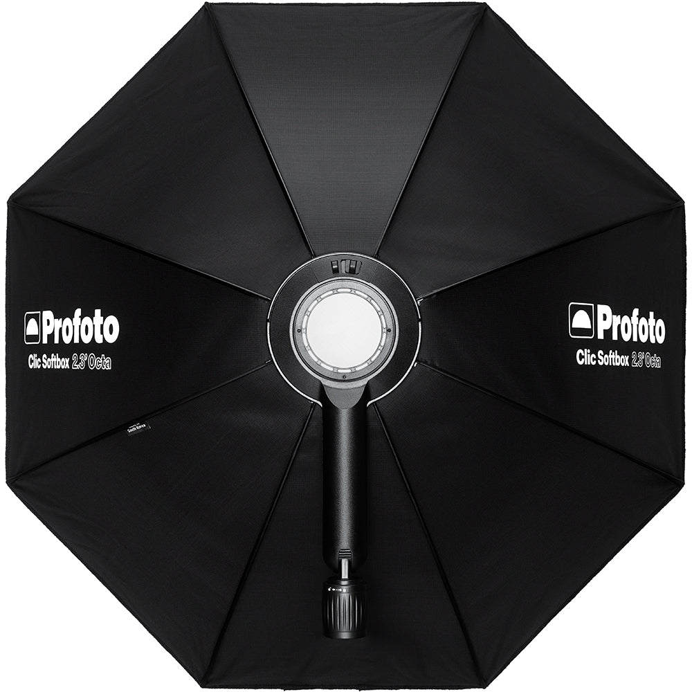 Black photography umbrella with Profoto branding on a white background
