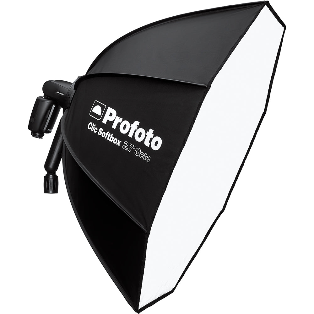 Profoto softbox with black and white design on a white background