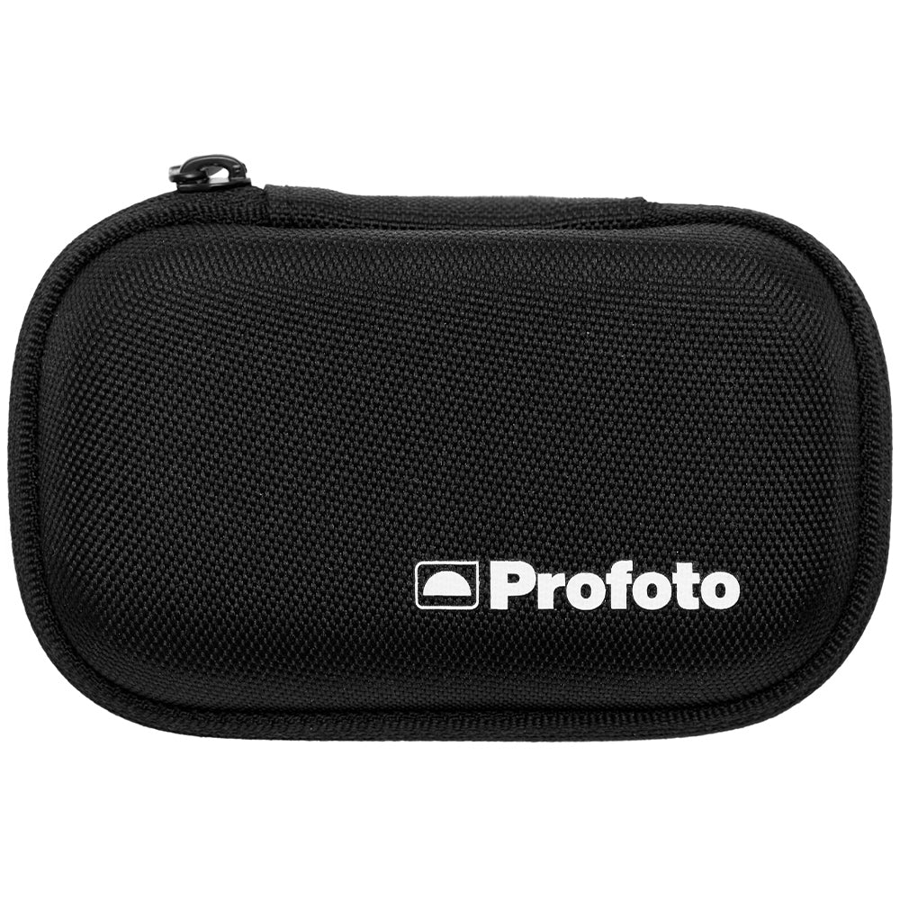 Black carrying case with Profoto logo on a white background