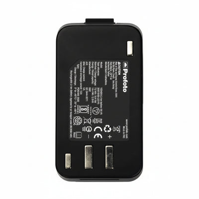 Profoto A1X Li-Ion Battery featuring compact black design with Profoto logo.