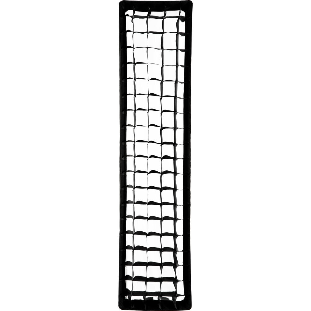 Black grid light modifier on a white background