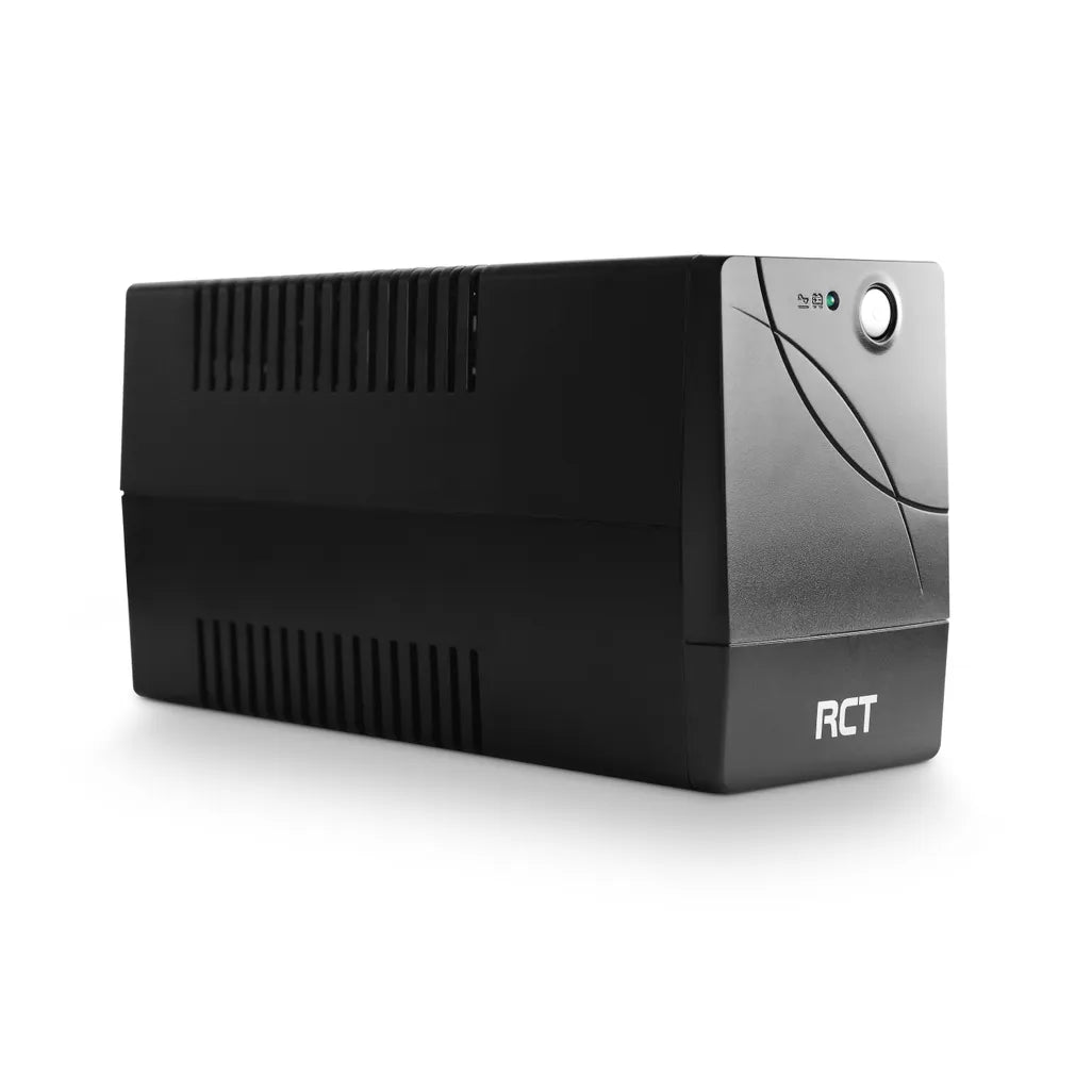 RCT 850VA Line Interactive UPS with LCD display on white background.