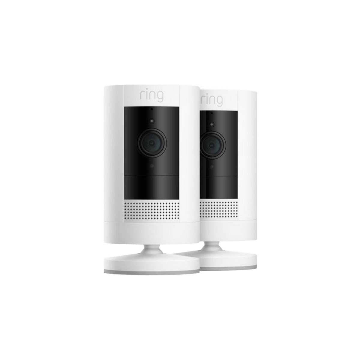 Ring Stick Up Cam Battery White 2-Pack Smart Security Cameras
