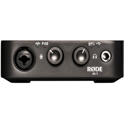 Record high-quality sound in your home with the Rode AI-1 Studio-Quality Audio Interface. It connects a microphone, instrument or headphone to your computer.