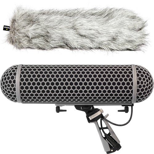 This Rode Blimp kit is designed to provide your shotgun microphone with protection from wind noise and isolation from shock and vibration.