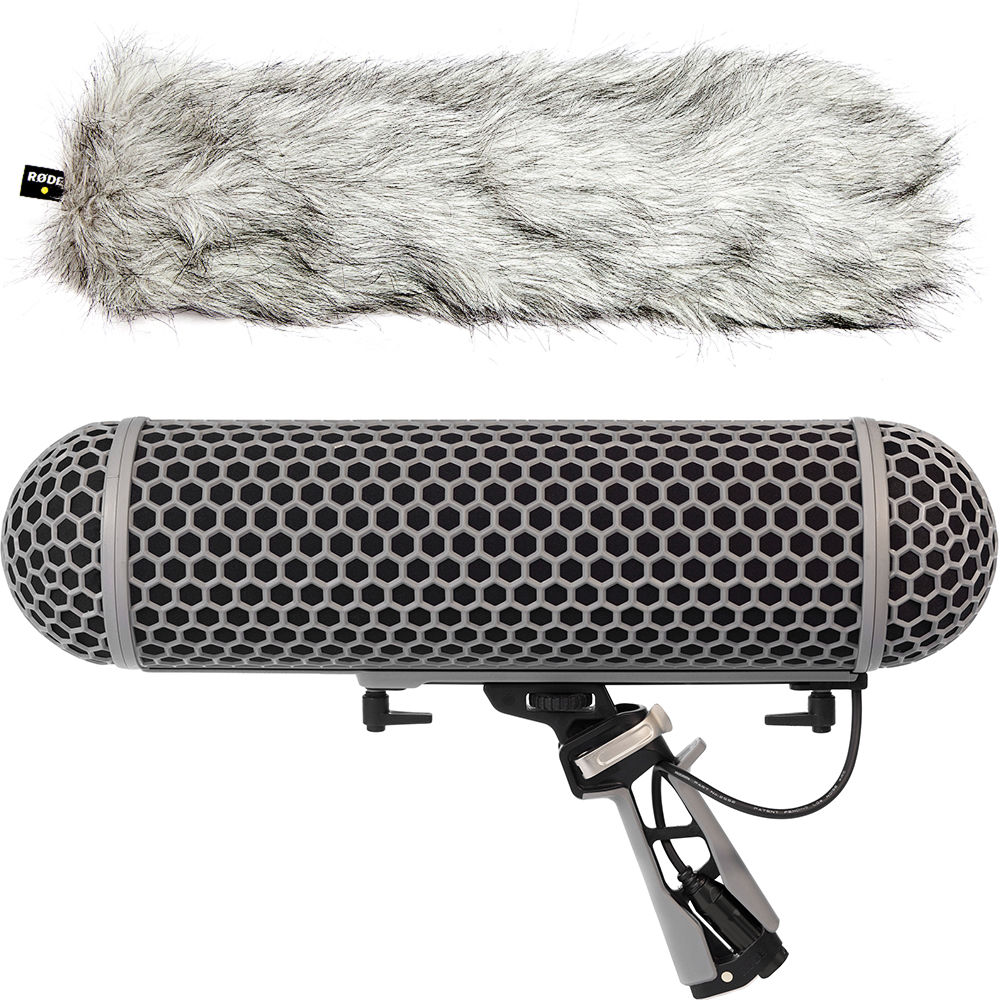 This Rode Blimp kit is designed to provide your shotgun microphone with protection from wind noise and isolation from shock and vibration.
