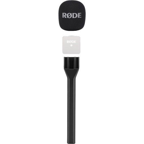 Convert your RØDE Wireless transmitter into a handheld mic with Interview GO adapter — fits Series IV transmitters, includes windshield for cleaner interviews.