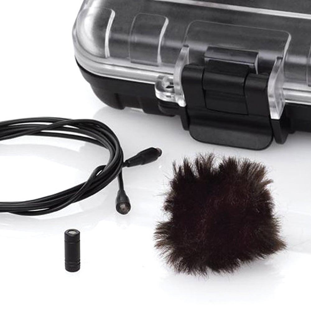 The RODE Mini Fur POP Windshield reduces wind noises when using a lavalier microphone.