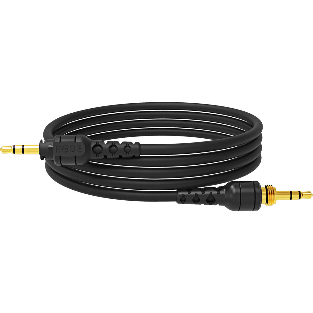 Connect a Black RODE NTH 1.2m Cable to the NTH-100 Professional Headphones. Features a 3.5mm TRS connection, 1.2m length and locking connector.