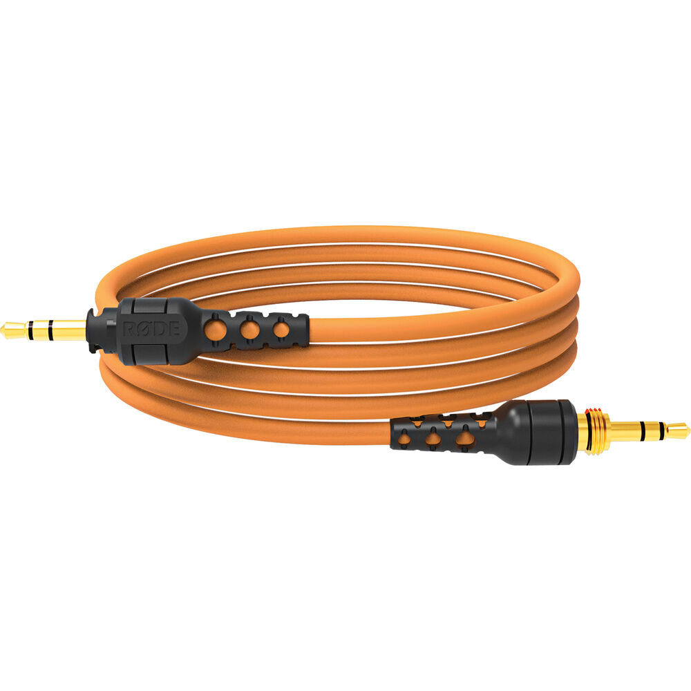 Connect a Black RODE NTH 1.2m Cable to the NTH-100 Professional Headphones. Features a 3.5mm TRS connection, 1.2m length and locking connector.