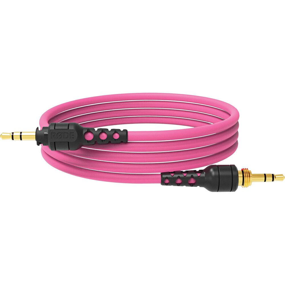 Connect a Black RODE NTH 1.2m Cable to the NTH-100 Professional Headphones. Features a 3.5mm TRS connection, 1.2m length and locking connector.