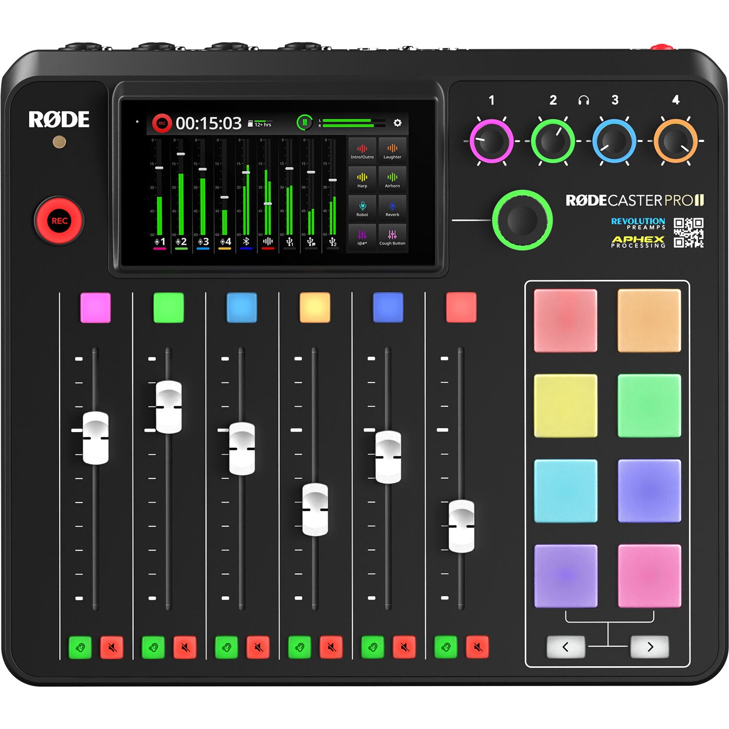 RODE RODECaster Pro II Integrated Audio Production Studio (Black