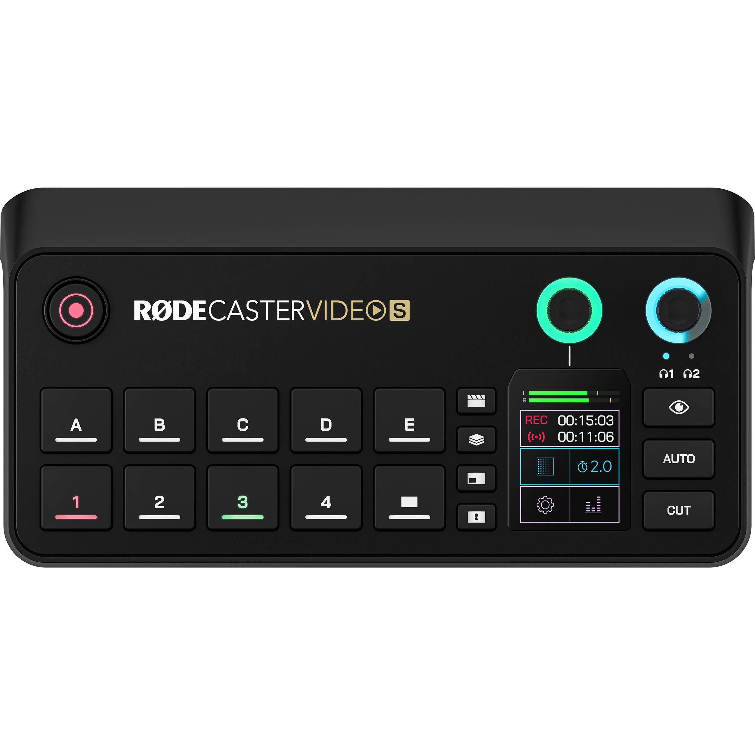 RØDECaster Video S with video switching and professional audio mixer
