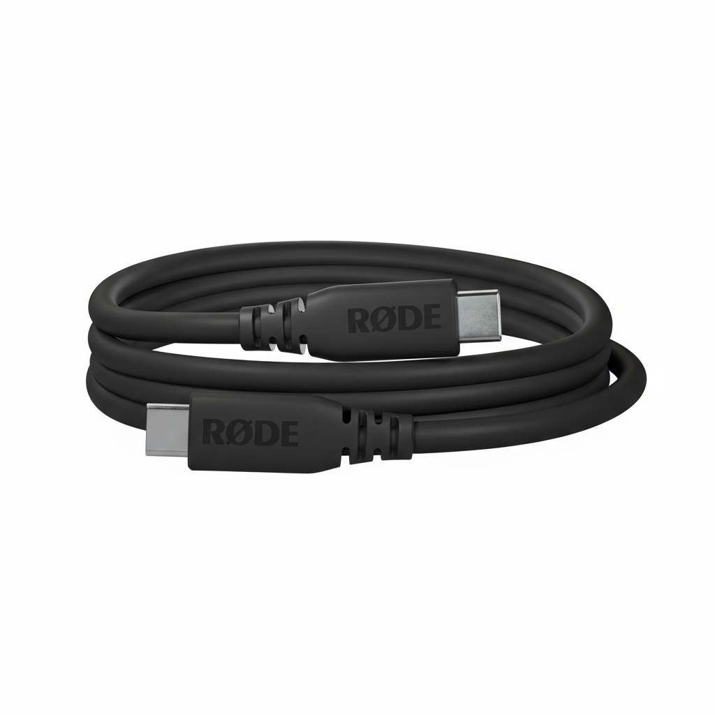 RODE SC27 SuperSpeed 2-metre USB-C to USB-C cable in black for high-speed digital audio and device connectivity.