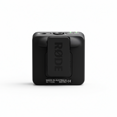 RODE Wireless ME TX Transmitter — compact clip-on wireless microphone transmitter for Wireless ME system.
