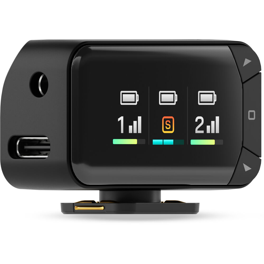 Wireless Micro Camera Kit with dual clip-on transmitters, camera receiver, smartphone receiver, and charging case
