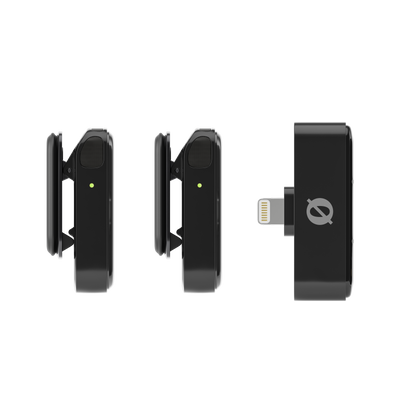 RODE Wireless Micro Lightning (Black) – compact wireless microphone with Lightning connector, designed for clear audio capture on iPhones and iPads.
