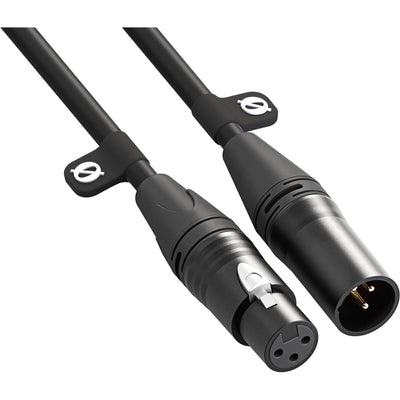 XLR cable for microphones, mixers, and audio gear, providing low-noise signal transfer.