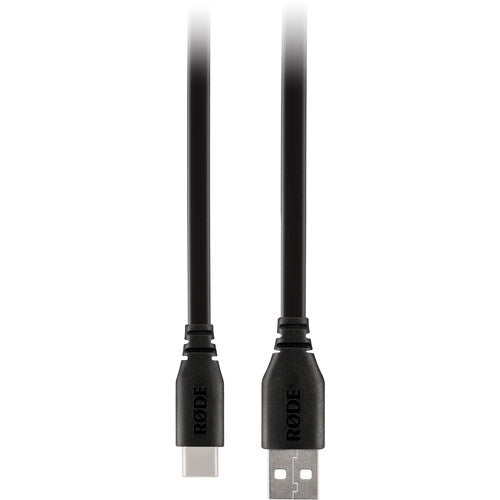 RODE 1.5m USB 2.0 Type-A to Type-C cable for reliable connection between microphones and audio devices.