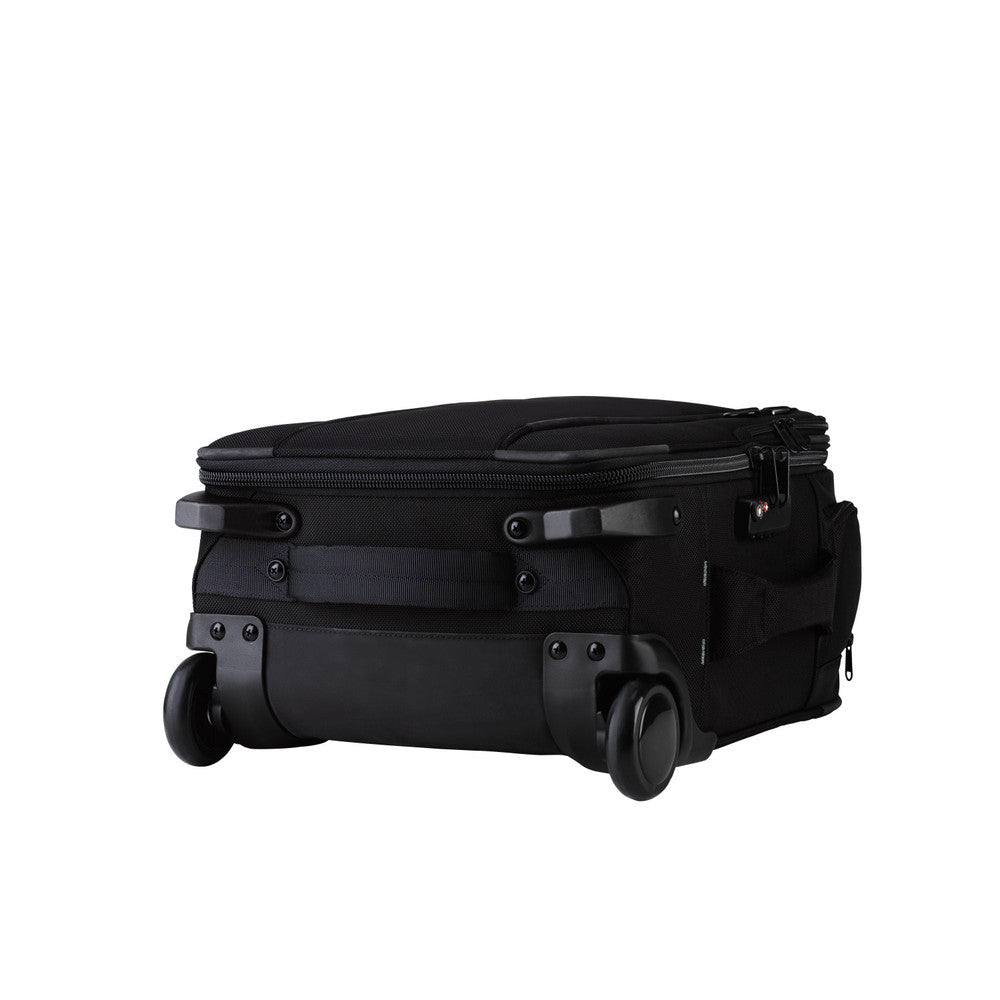 Tenba Roadie Roller 18 in black — professional carry-on camera case with padded dividers, wheels, and weather-resistant design.
