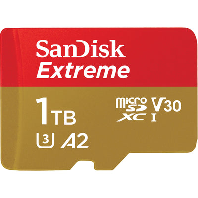 SanDisk 1TB Extreme microSDXC memory card 190MB/s for 4K video and high-speed transfers