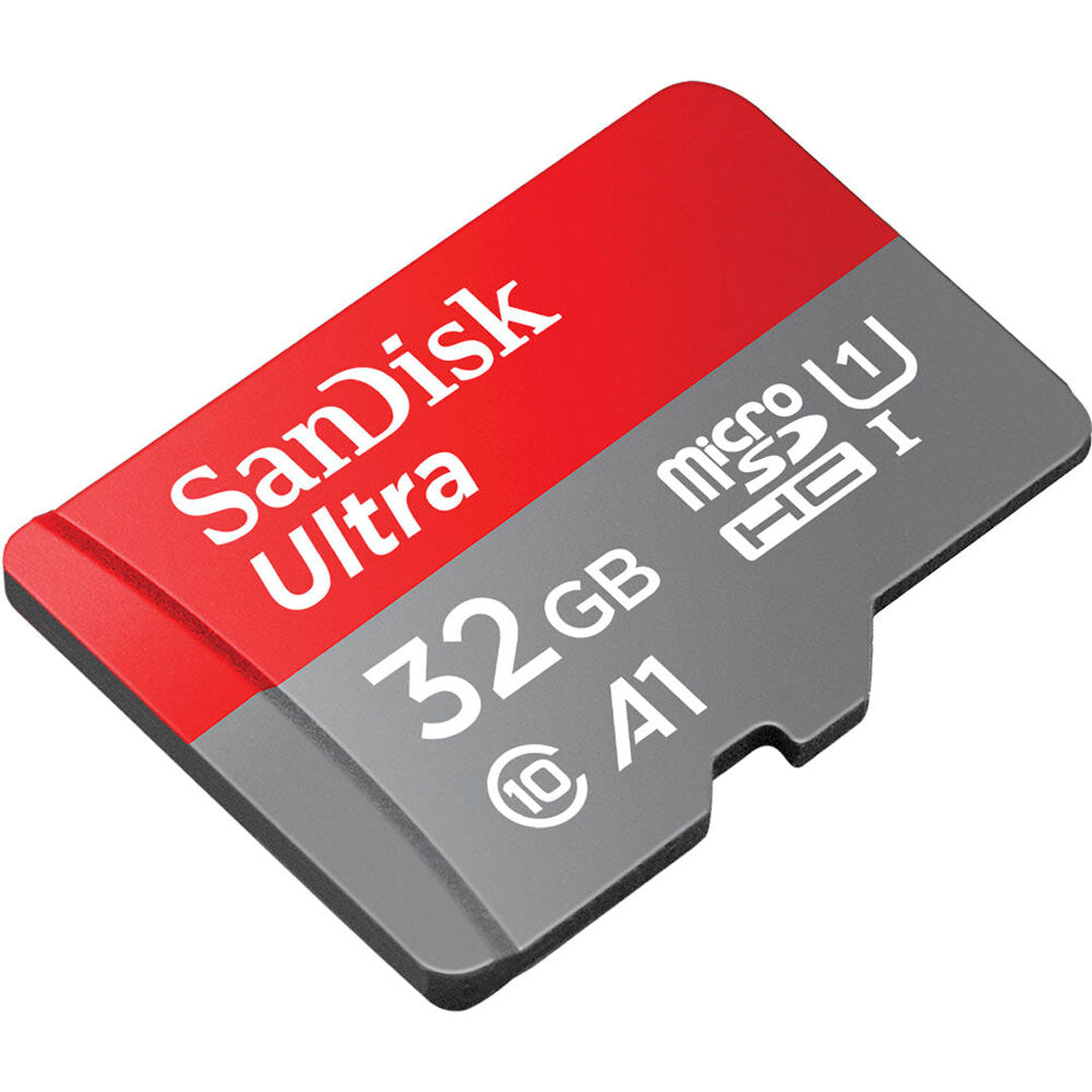 SanDisk Ultra 32GB UHS-I microSDHC Memory Card – fast and reliable memory for Full HD video.