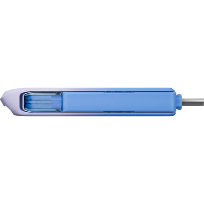 SanDisk Creator Phone Drive 256GB with USB Type-C and Lightning connectors, USB 3.2 Gen 1 interface, max read speed 90 MB/s, compact metal design, compatible with iOS 13+, Android 8+, Windows 10+, macOS 12+, includes three months of Adobe Lightroom.
