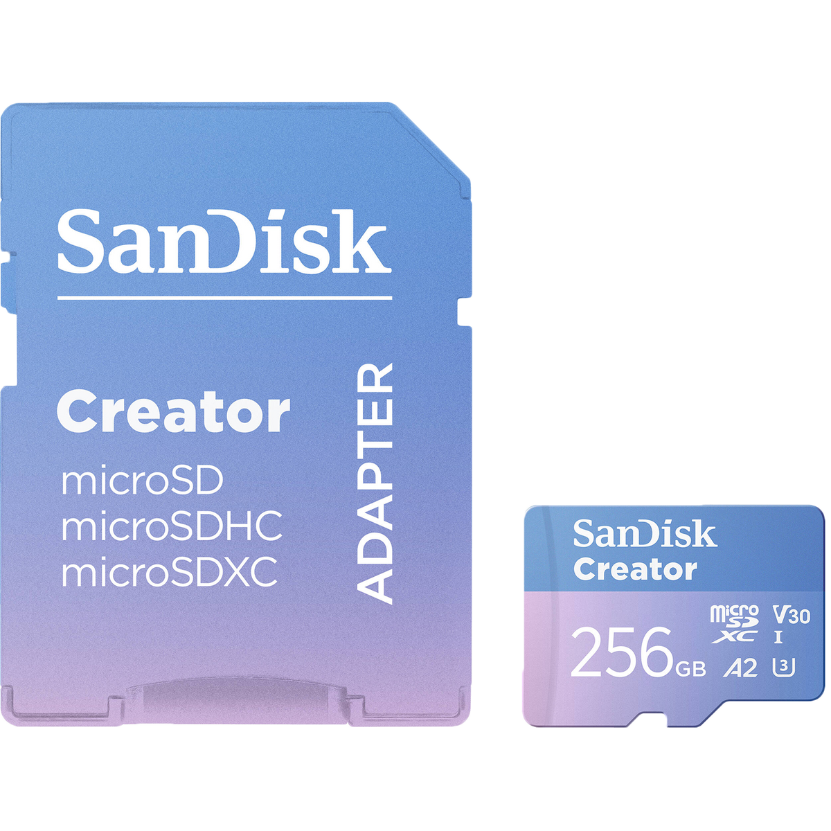 SanDisk Creator UHS-I microSD Memory Card (256GB) – fast, reliable card for 4K content creation.
