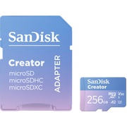 SanDisk Creator UHS-I microSD Memory Card (256GB) – fast, reliable card for 4K content creation.
