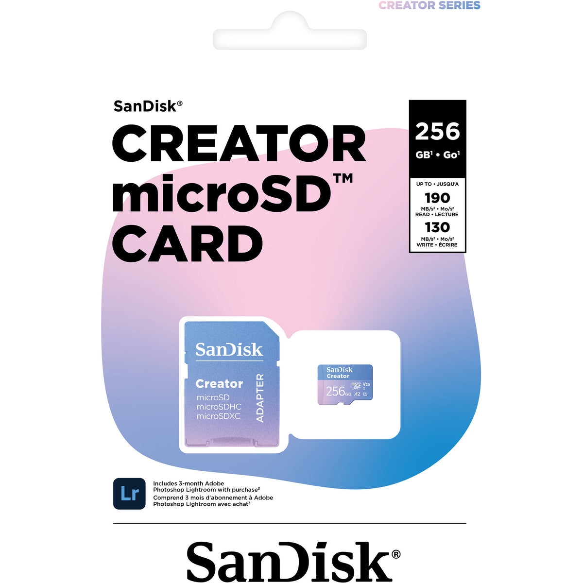SanDisk Creator UHS-I microSD Memory Card (256GB) – fast, reliable card for 4K content creation.
