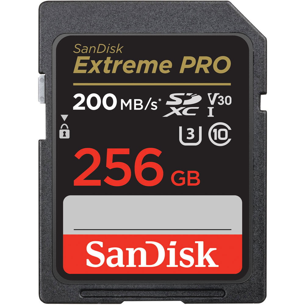 SanDisk Extreme Pro 256GB UHS-I V30 SDXC Memory Card (200MB/s