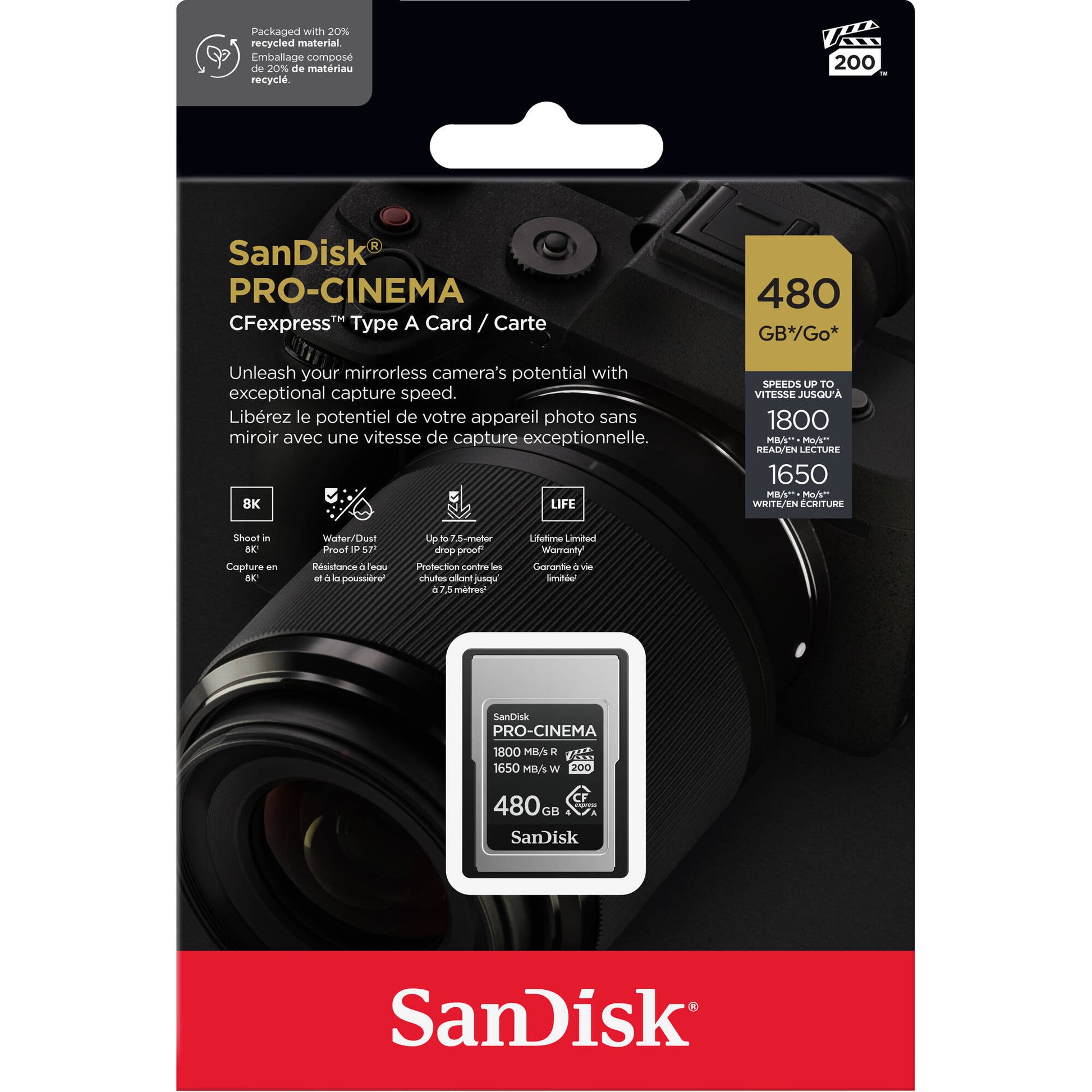 CFexpress Type A card high-speed SanDisk Pro-Cinema