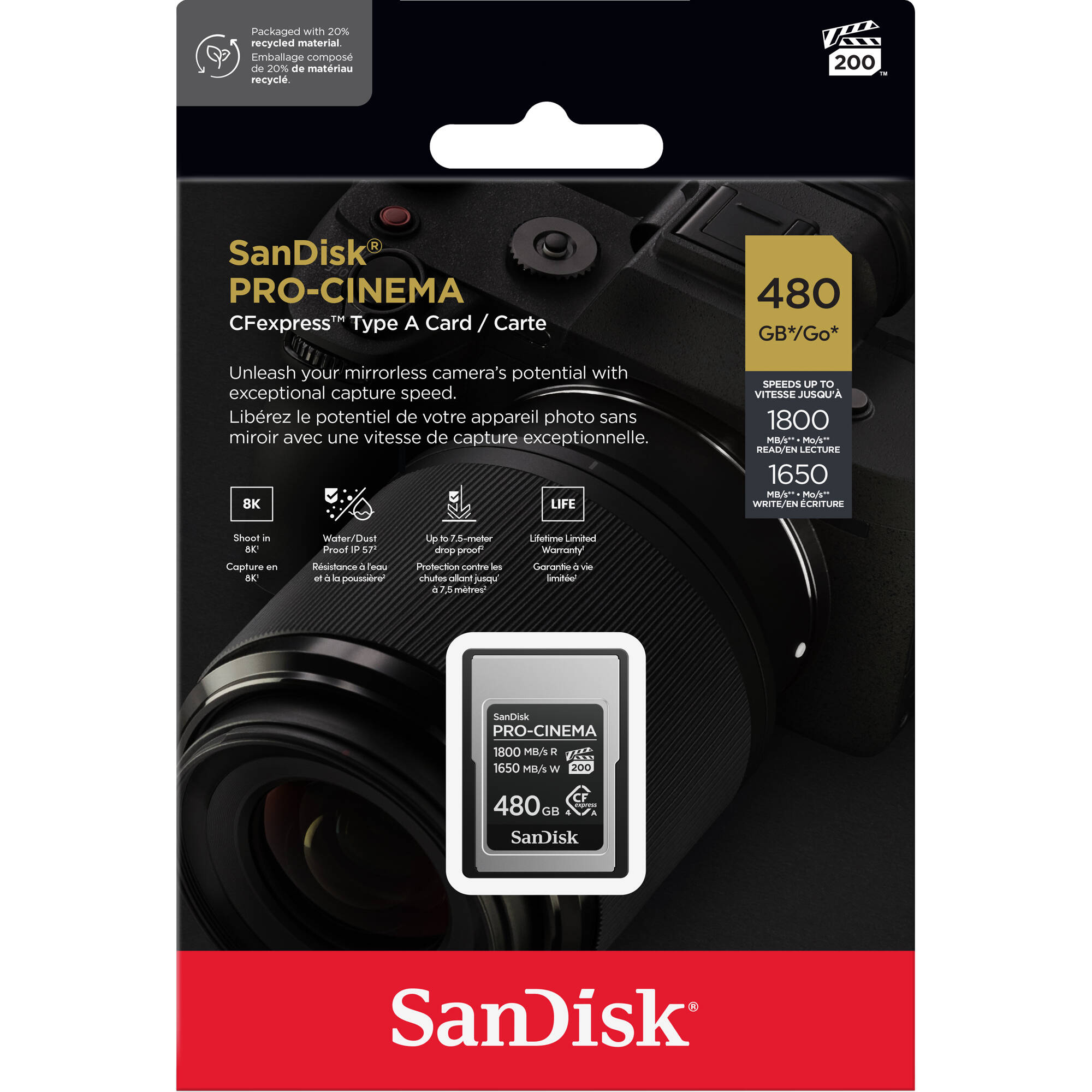 CFexpress Type A card high-speed SanDisk Pro-Cinema
