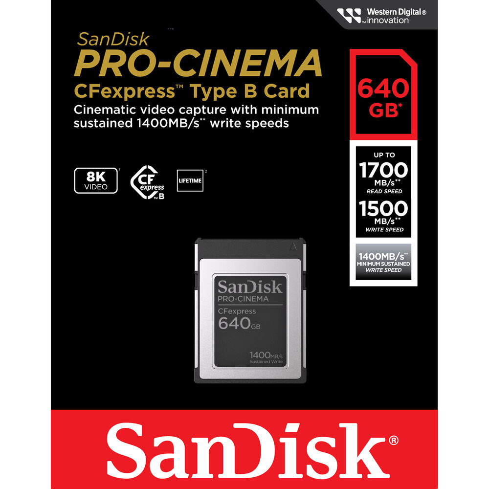 SanDisk Pro-Cinema CFexpress Type B | 1700MB/s Read Speed