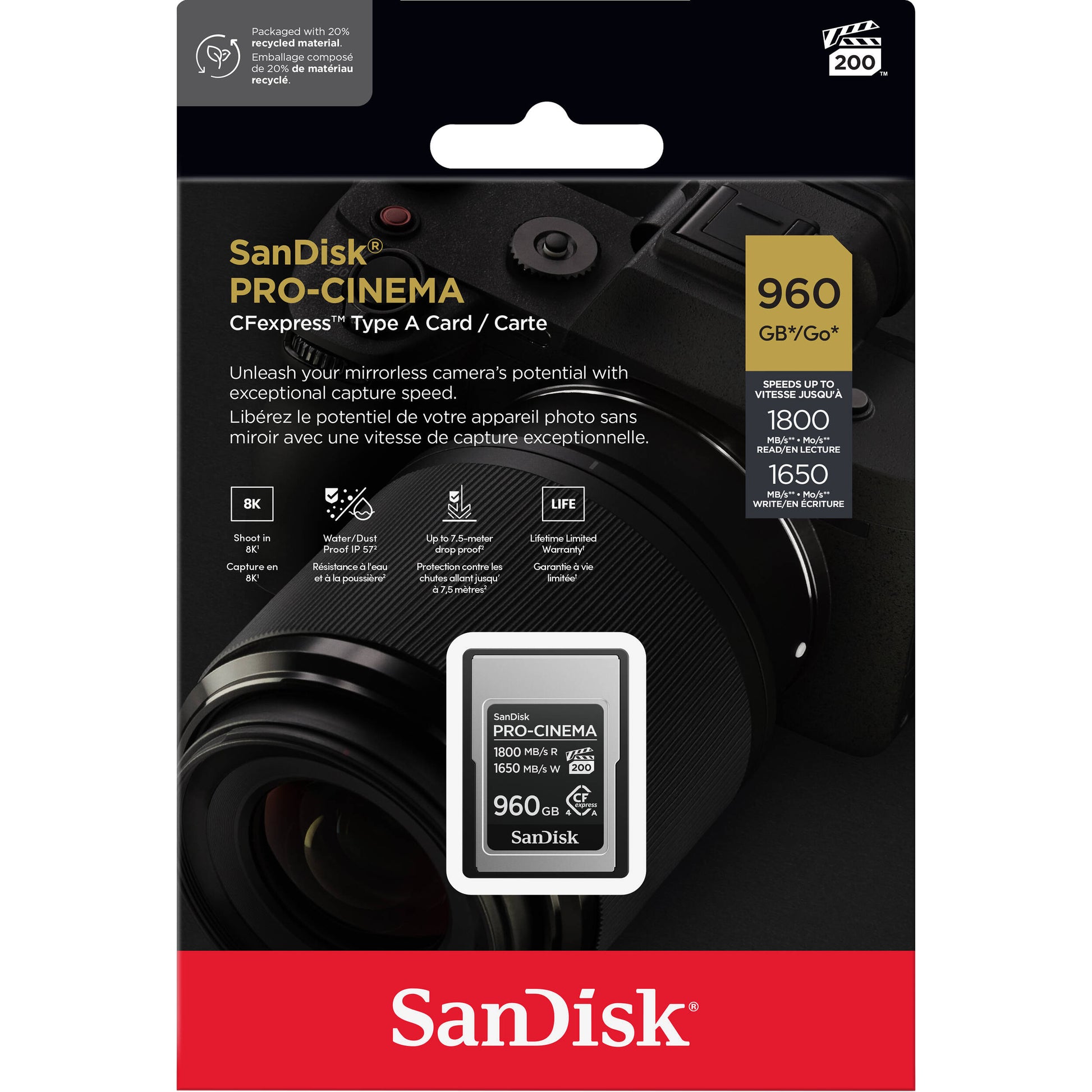 CFexpress Type A card high-speed SanDisk Pro-Cinema