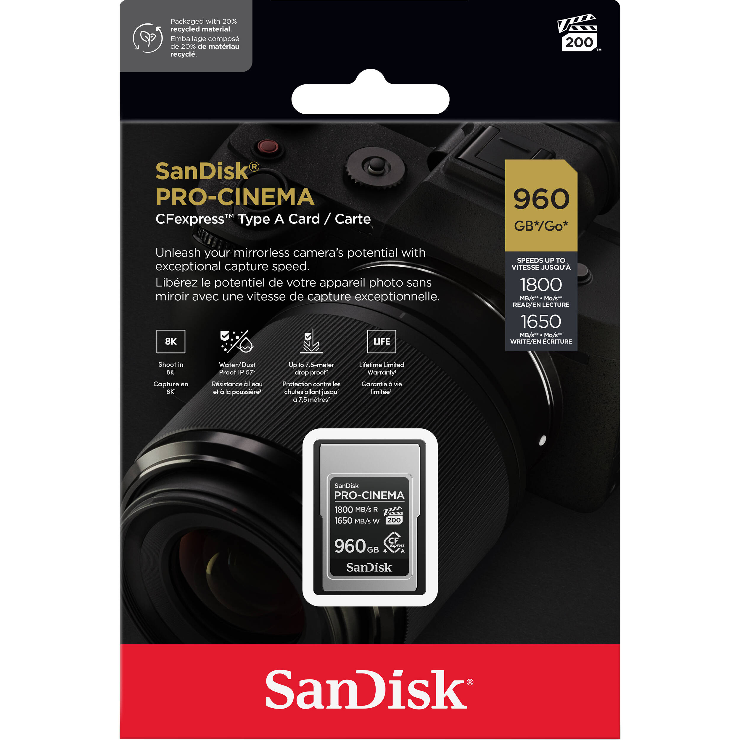 CFexpress Type A card high-speed SanDisk Pro-Cinema