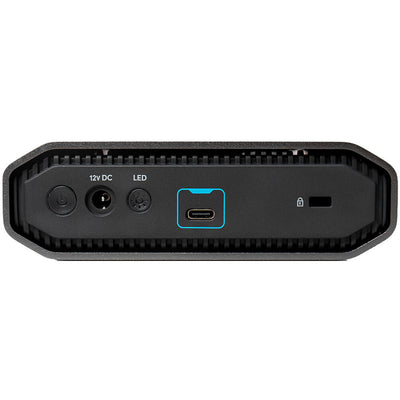 The drive is a high-capacity, ultra-reliable external drive with a 7200RPM Ultrastar drive. It offers up to 280MB/s speeds, ideal for backing up HD content.
