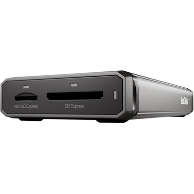 SanDisk SD Express card reader with SD and microSD slots
