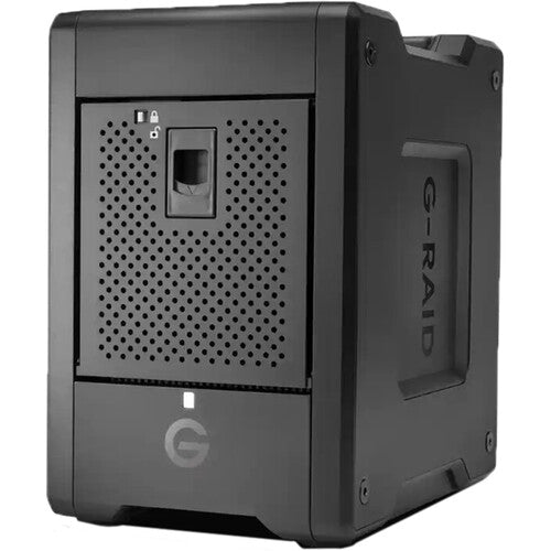 SanDisk Professional G-RAID Shuttle 4 24TB RAID storage with Thunderbolt 3, aluminium chassis, and four 6TB drives.