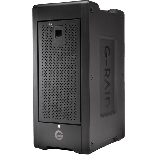 SanDisk Professional 96TB G-Raid Shuttle 8 RAID storage with Thunderbolt 3, aluminium chassis, and eight 12TB drives.