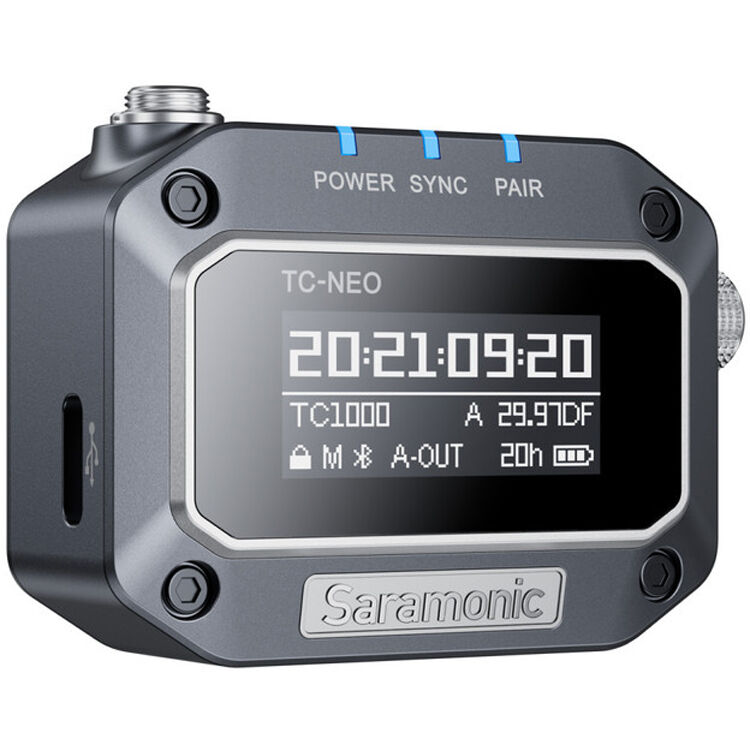 Saramonic TC-NEO wireless timecode generator with OLED display
