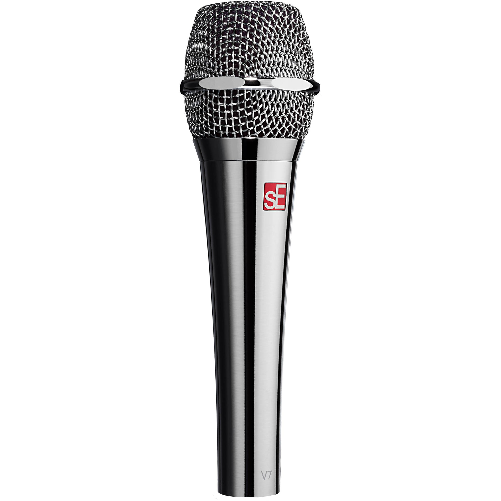 sE Electronics V7 Chrome dynamic handheld microphone with supercardioid polar pattern
