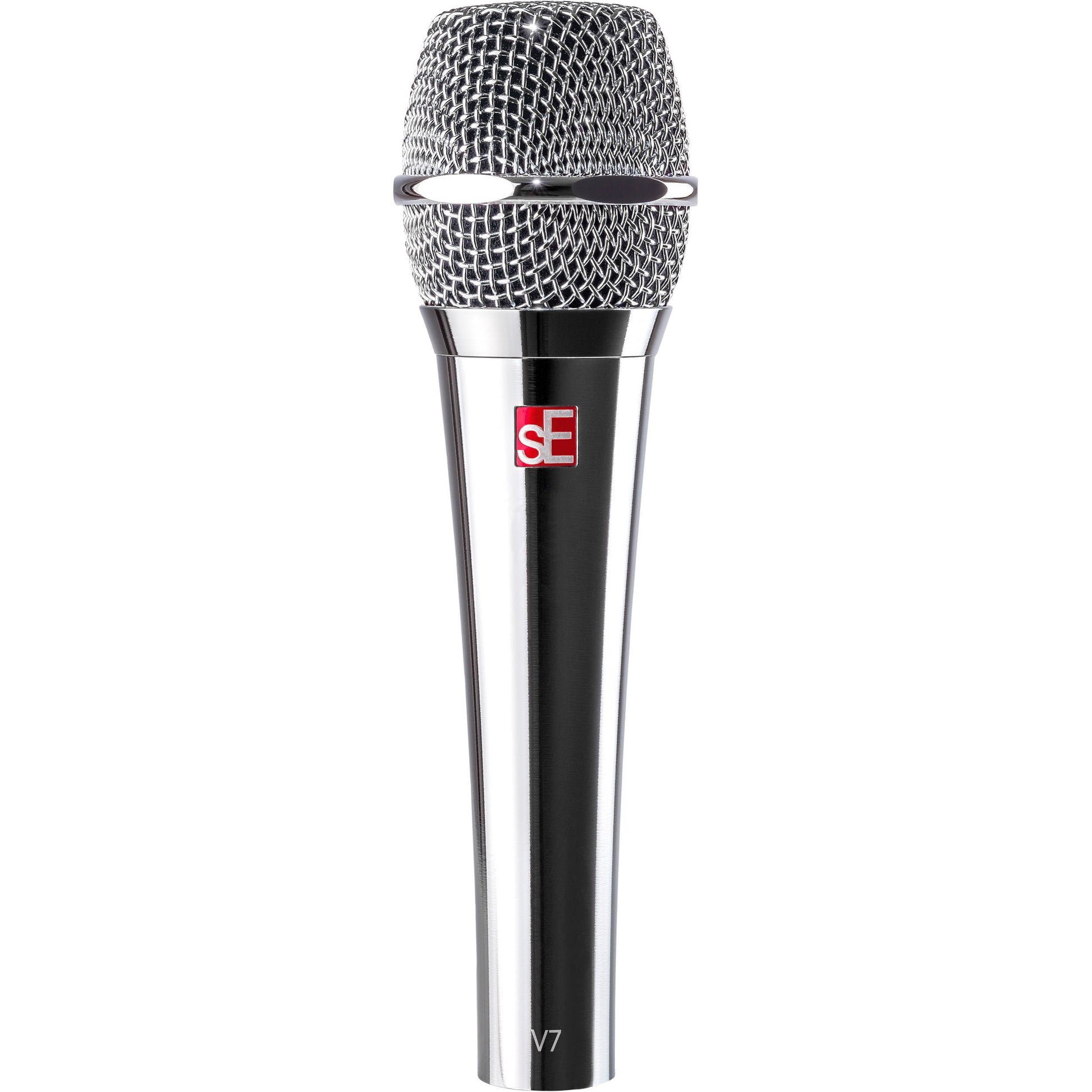 sE Electronics V7 Chrome dynamic handheld microphone with supercardioid polar pattern
