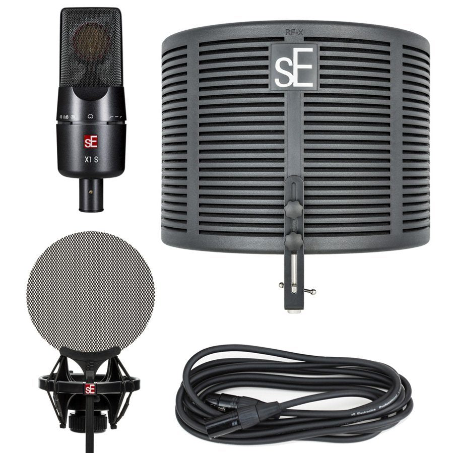 sE X1 S Studio Bundle with large diaphragm condenser mic and RF-X Reflexion Filter

