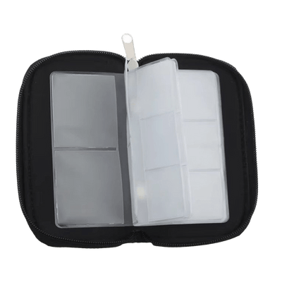 Selens memory card case with 20 slots, water-repellent and anti-static for secure card storage and organisation.