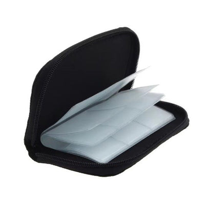 Selens memory card case with 20 slots, water-repellent and anti-static for secure card storage and organisation.