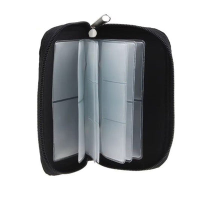 Selens memory card case with 20 slots, water-repellent and anti-static for secure card storage and organisation.